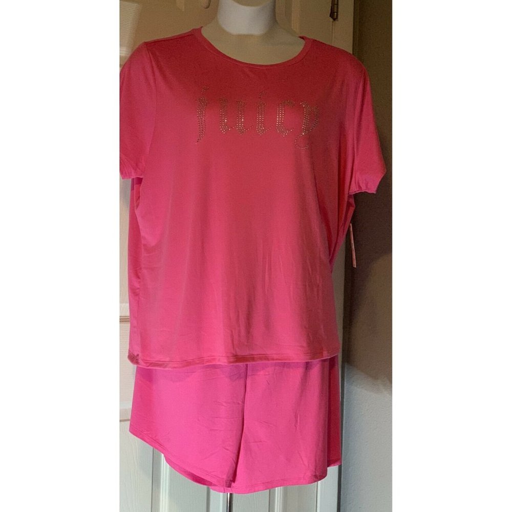 Juicy Couture~ Pink Sleepwear PJ Set, Top & Shorts, Size 2x